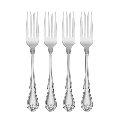 Oneida True Rose Dinnergabeln, silberfarben, 4er-Set