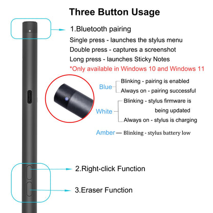 Premier Rechargeable Active Pen for Dell Active Pen PN7522W Laptop Pen,Compatible with Dell 2 in 1 Laptop for Inspiron 7420/7425/7430/7435/7620/7630,for Latitude 5300/5340/7210/7320/7410/9330/9520