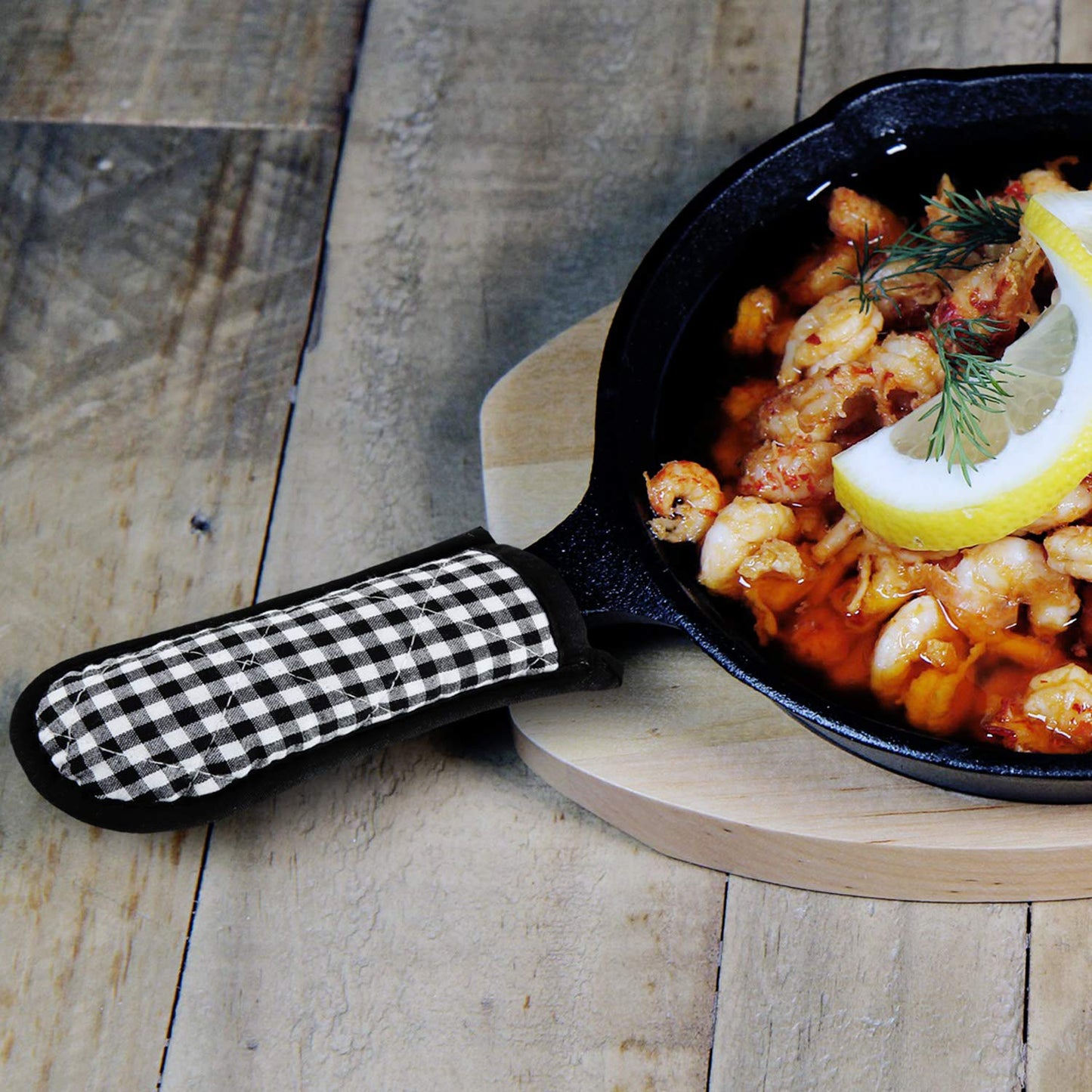 Patelai 4 Pcs 4 Pcs Pan Handle Sleeve Covers Cast Iron Handle Cover Heat Resistant Non Slip Skillet Holder Sleeves Mitt Winter for Kitchen Cooking Tools