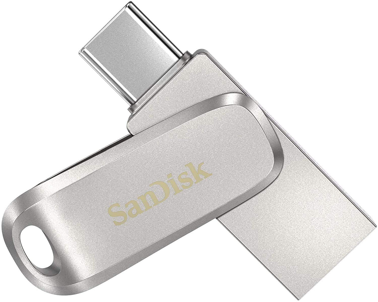 SanDisk 1 TB USB-Stick (2er-Pack) Ultra Dual Drive Luxe USB Typ-C für Smartphones, Tablets und Computer – High-Speed ​​USB 3.1 (SDDDC4-1T00-G46) inklusive (1) Everything But Stromboli Lanyard