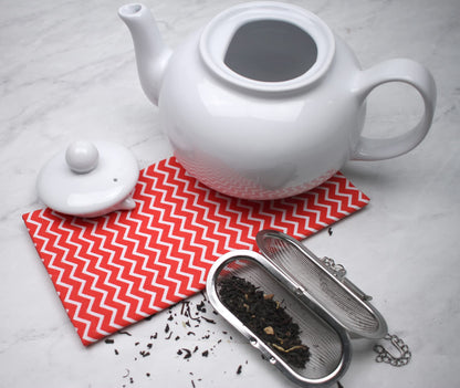 RSVP International Endurance Kitchen Collection Stainless Steel Mesh Floating Spice Infuser for Soups, Stews or Large Tea Pot, Jumbo Oval, 4.25x1.75"