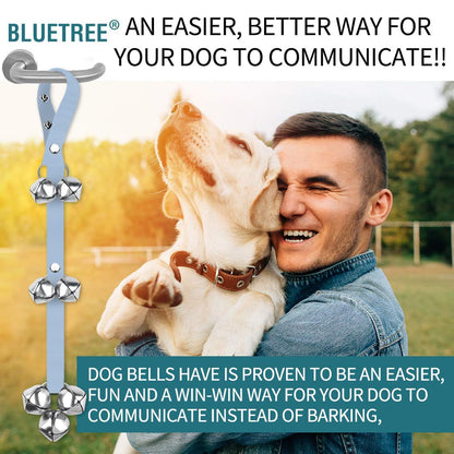 BLUETREE Dog Doorbells Premium Quality Training Potty Great Dog Bells Adjustable Door Bell Dog Bells for Potty Training Your Puppy The Easy Way - 7 Extra Large Loud 1.4 DoorBells
