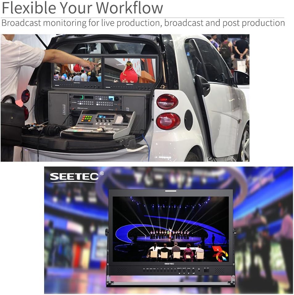 SEETEC P215-9HSD-192 21,5 Zoll LCD-Monitor für Broadcast-Produktionen, 3G SDI, 4K HDMI Ein- und Ausgang, IPS Full HD 1920x1080 