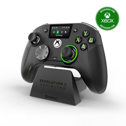 NACON Revolution X Unlimited Advanced Precision Controller Officially Licensed for Xbox Series X | S, Xbox One, Windows 10/11 PC & Android - Wired and Wireless - Charging Station