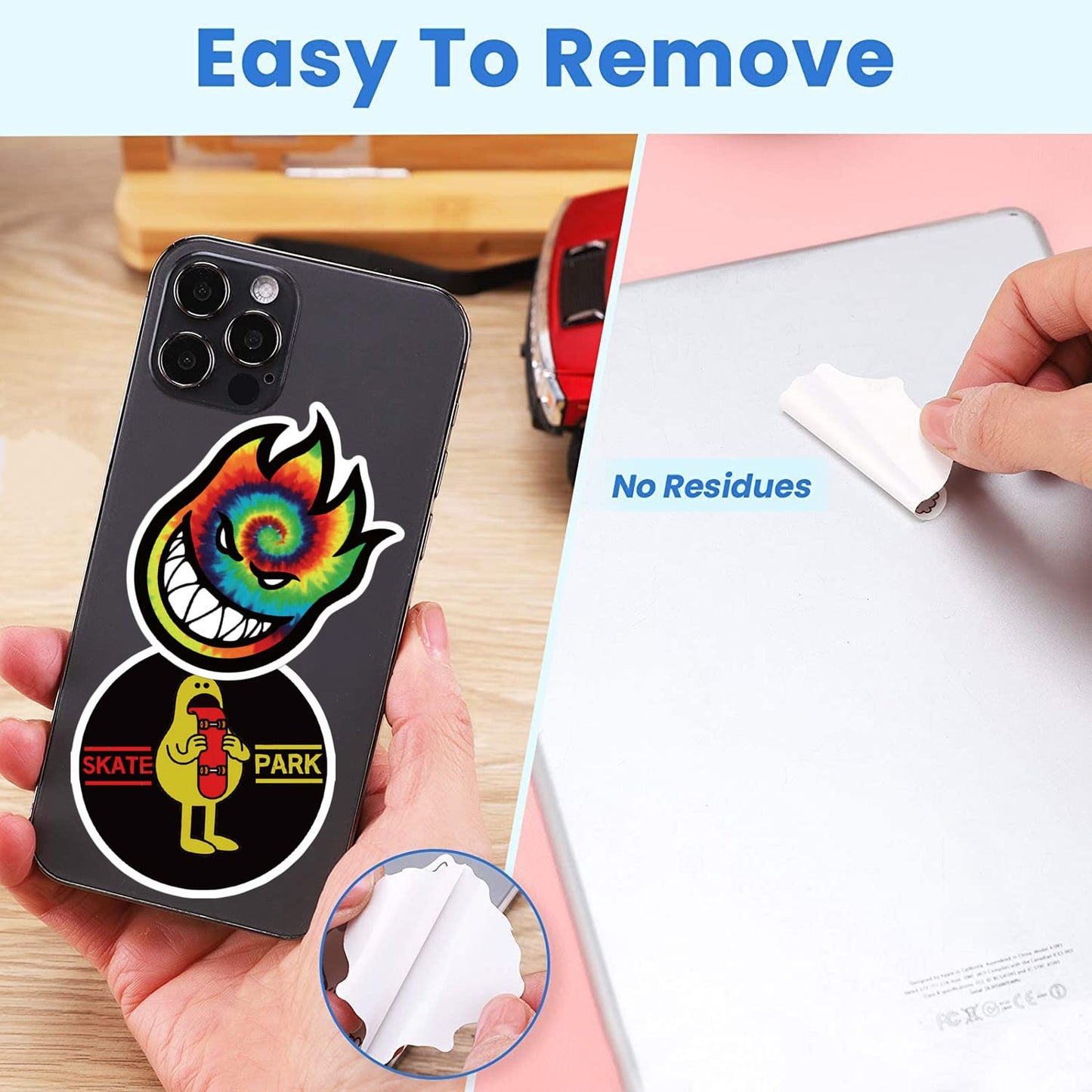 Skateboard Stickers 100Pcs/Pack Cool Waterproof Stickers for Laptop Water Bottle Suitcase Phone, Skateboarding Stickers Decal for Teens Boys Adults