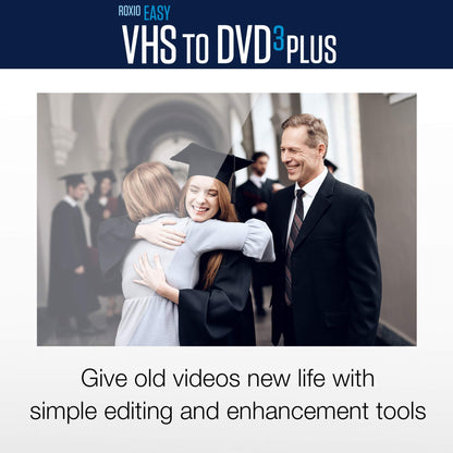 Roxio Easy VHS to DVD 3 Plus | VHS, Hi8, V8 Video to DVD or Digital Converter | Amazon Exclusive 2 Bonus DVDs [Windows Disc]