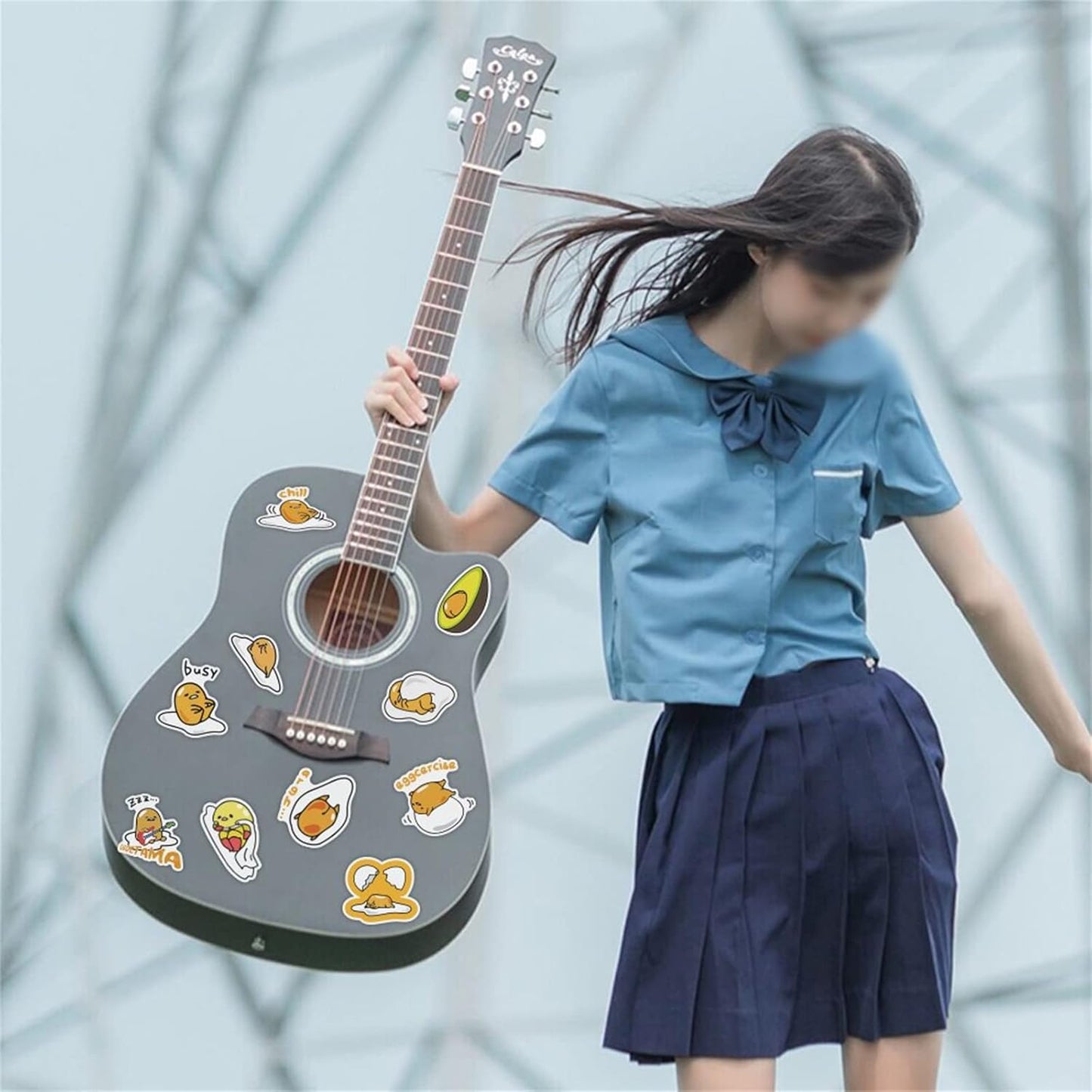 CHVISO 60PCS Japanese Lazy Egg Kawaii Stickers - Vinyl Waterproof Stickers for Kids, Teens, Adults - Laptop, Water Bottles, Skateboard, Guitar