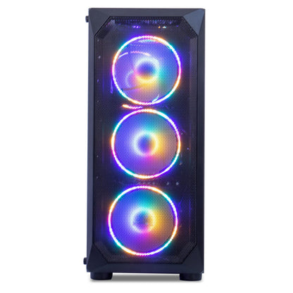 MXZ Gaming-PC Computer R5 3600, RTX 4060, 16G DDR4, NVME 500G, B450, 6RGB-Lüfter, Windows 11 Pro, sofort einsatzbereit, Gaming-Desktop-Computer (R5 3600| RTX 4060)