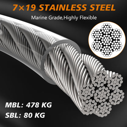 XiaZ Dog Tie Out Cable 20ft, Heavy Duty Dog Chains for Outside with Lockable Hook, Pet Runner Cable Leads for Yard, Dogs Line Tether for Small Medium Large Dogs Up to 250 LBS