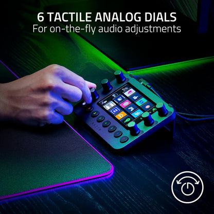 Razer Stream Controller: All-In-One Keypad for Streaming - 12 Haptic Switchblade Keys - 6 Tactile Analog Dials - 8 Programmable Buttons - Designed for PC & Mac Compatibility