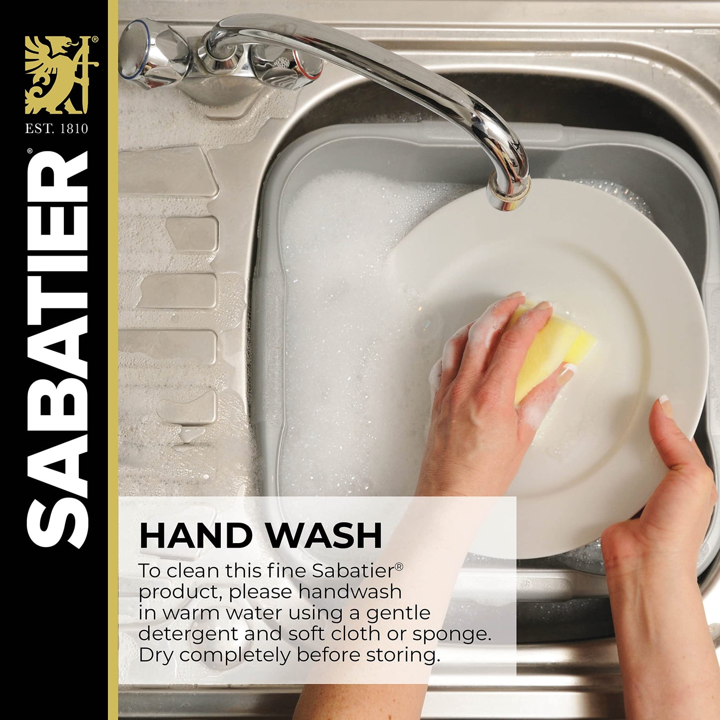 Sabatier Forged Stainless Steel Chef Knife with Edgekeeper Self-Sharpening Blade Cover, High-Carbon Stainless Steel Kitchen Knife, Razor-Sharp Knife to Cut Fruit, Vegetables and more, 8-Inch, Black