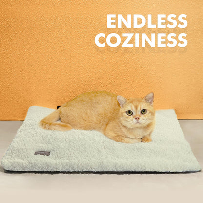 Self Warming Cat Bed Self Heating Cat Dog Mat 24 x 18 inch Extra Warm Thermal Pet Pad for Indoor Outdoor Pets with Removable Cover Non-Slip Bottom Washable Non Electric