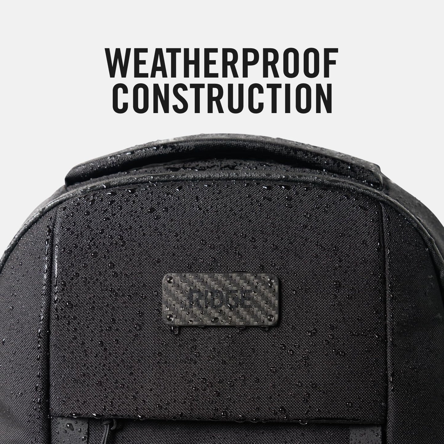 Ridge Commuter Pro Backpack - Weatherproof 840D Ballistic Nylon Laptop Bag, Fits 16" Laptop, Tech Organizer Travel Backpack (Royal Black)