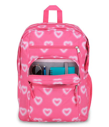 JanSport Laptop-Rucksack – Computertasche mit 2 Fächern, ergonomischen Schultergurten, 15-Zoll-Laptopfach, Tragegriff – Bücherrucksack – Erdbeer-Dusche 