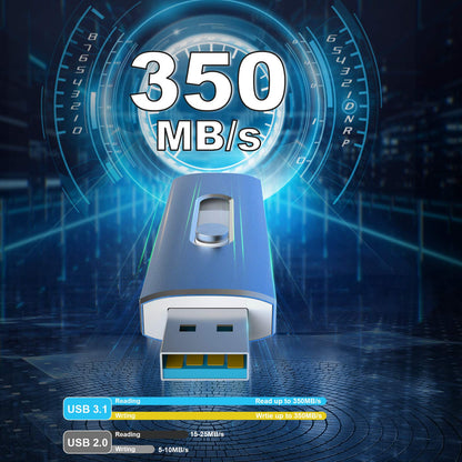 256GB Flash Drive, Aiibe USB C Flash Drive 256GB Dual USB 3.1 USB C Memory Stick OTG Type C Thumb Drive 256 GB USB C Drive for PC Tablet TV Car Type C Smart Phone (256G, Blue)