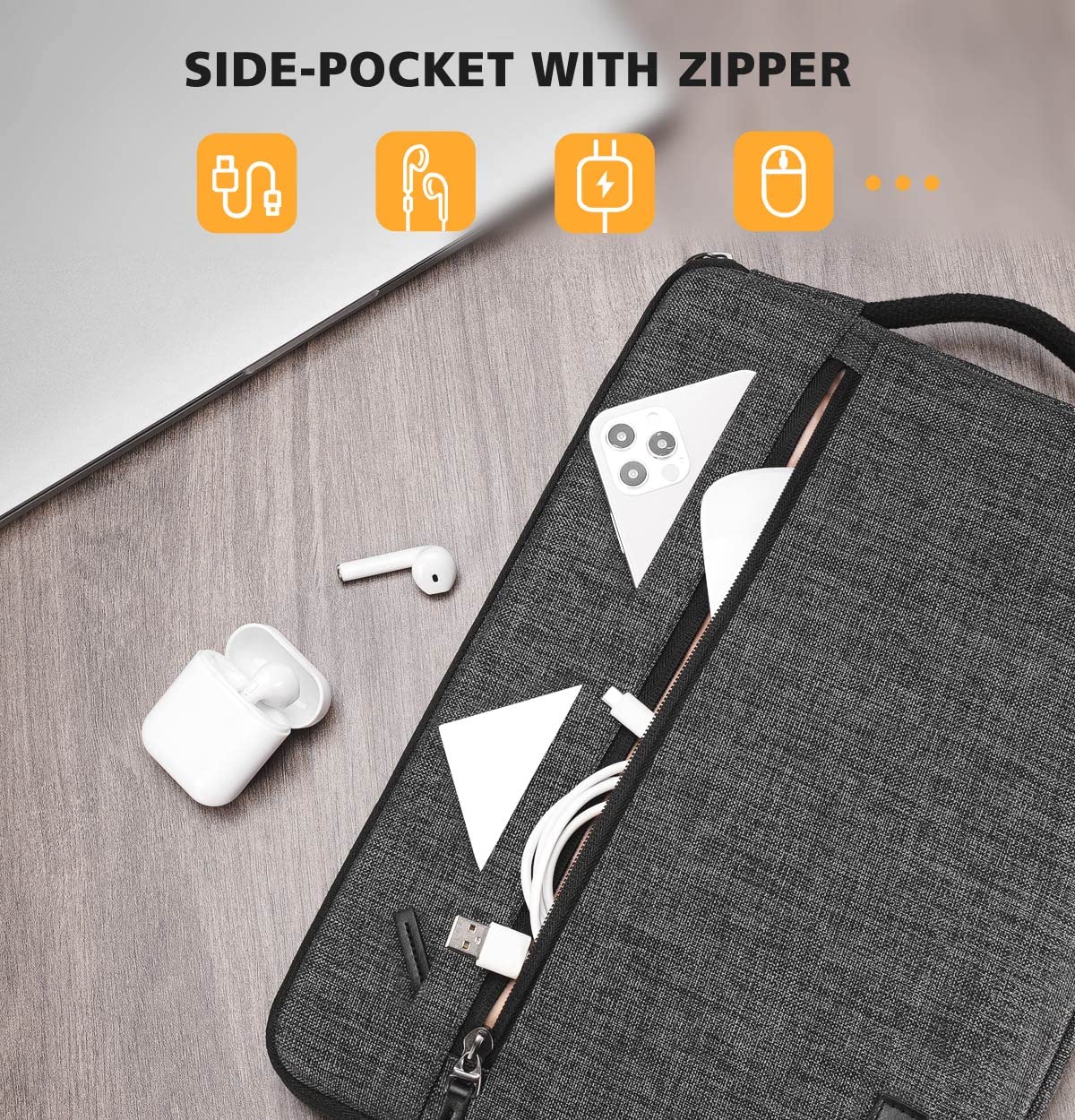 KIZUNA Laptoptasche, 17 Zoll, wasserabweisend, passend für 17,3" Lenovo Legion 5/5i/Dell G7 17/IdeaPad L340/HP Gaming Pavilion 17/Envy Laptop 17/Acer Chromebook 317/Asus, Schwarz 