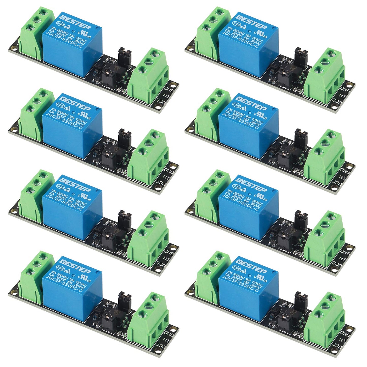 AITRIP 10PCS 5V One Channel Relay Module Relay Switch with OPTO Isolation High Low Level Trigger Compatible with Arduino Raspberry pi ARM AVR