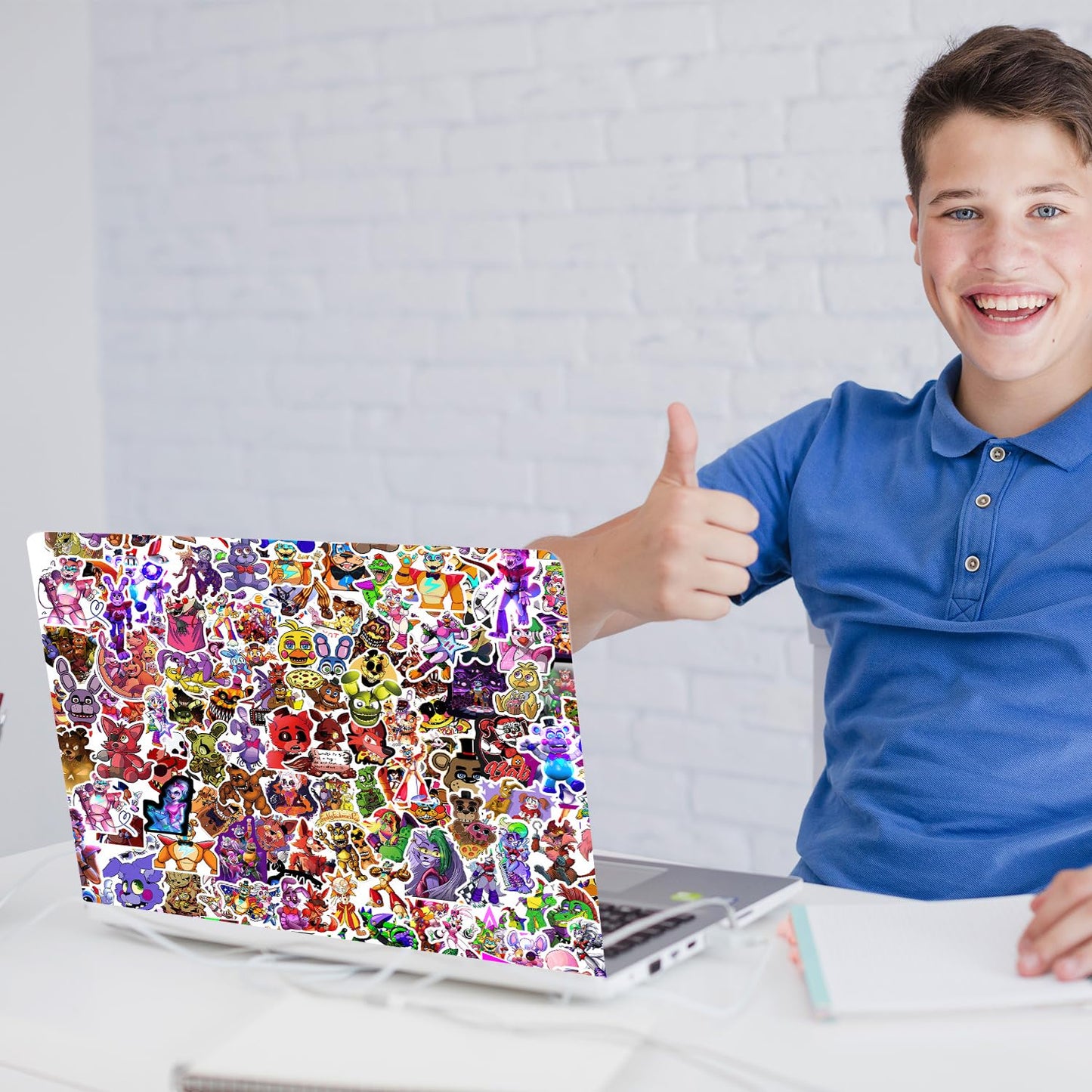 Pounchi Horror Thrilling Stickers (200 Pcs) Cartoon Gaming PVC Sticker, Gifts for Laptop Water Bottle Skateboard Party Supplies Decorations Teens Kids