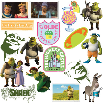 Shrek 2 50ct Vinyl Large Deluxe Stickers Variety Pack - Laptop, Water Bottle, Scrapbooking, Tablet, Skateboard, Indoor/Outdoor