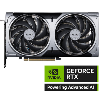 MSI Gaming RTX 5070 12G Ventus 2X OC Graphics Card (12GB GDDR7, 192-bit, Extreme Performance: 2557 MHz, DisplayPort x3 2.1a, HDMI 2.1b, NVIDIA Blackwell Architecture)