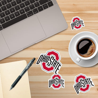 The Ohio State University Primary Logo 50ct Vinyl Large Deluxe Stickers Variety Pack - Laptop, Water Bottle, Scrapbooking, Tablet, Skateboard, Indoor/Outdoor