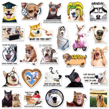 SigyoJeom 200PCS Funny Dog Meme Stickers for Laptop, Puppy Funny Stickers for Adults Teenagers Dogs Sticker Pack Water Bottles Phone Case Meme Pets Dogs Party Decal for Dog Lovers