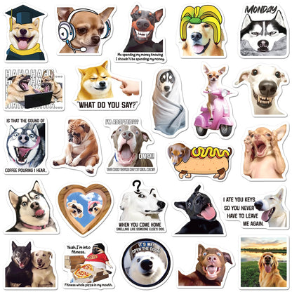 SigyoJeom 200PCS Funny Dog Meme Stickers for Laptop, Puppy Funny Stickers for Adults Teenagers Dogs Sticker Pack Water Bottles Phone Case Meme Pets Dogs Party Decal for Dog Lovers