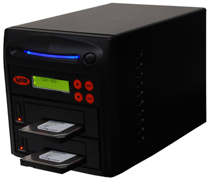 Systor 1:1 HDD/SSD Hard Drive Duplicator - 5.4GB/Min - Standalone Copier & Eraser/Sanitizer for Multiple SATA 3.5 Disk & 2.5 Solid State Drives - Copy Speeds of up to 90MB/Sec (SYS101HS-DP)