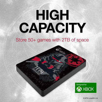 Seagate Game Drive für Xbox 2 TB externe Festplatte, tragbare HDD - USB 3.0 Star Wars Jedi: Fallen Order Special Edition, entwickelt für Xbox One, 1 Jahr Datenrettungsservice (Stea2000426)