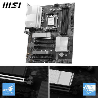 MSI PRO B840-P WiFi-Mainboard, ATX – Unterstützt AMD Ryzen 9000/8000/7000 Prozessoren, AM5 – DDR5-Speicher-Boost (übertaktbar auf über 8000 MT/s), PCIe 4.0 x16, M.2 Gen4, Wi-Fi 7, 2,5G-LAN