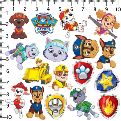 Paw Patrol Variety 50ct Vinyl Large Deluxe Stickers Variety Pack - Laptop, Water Bottle, Scrapbooking, Tablet, Skateboard, Indoor/Outdoor