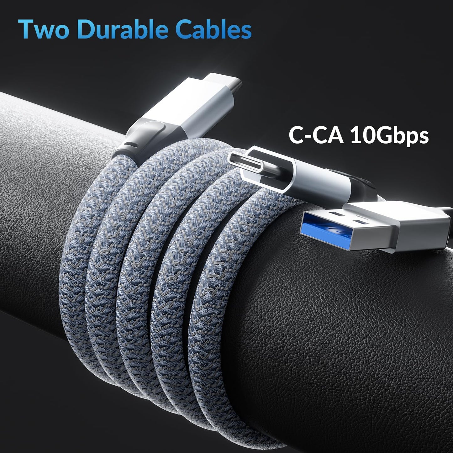 SETMSPACE Externe Festplatte, Externe SSD 500 GB, Tragbare Festplatte 10 Gbit/s | 1030 MB/s, USB-C-Festplatte für Speicherung und Datensicherung, Hochwertige externe SSD-Festplatte für Mac, Xbox [LP10-500G]