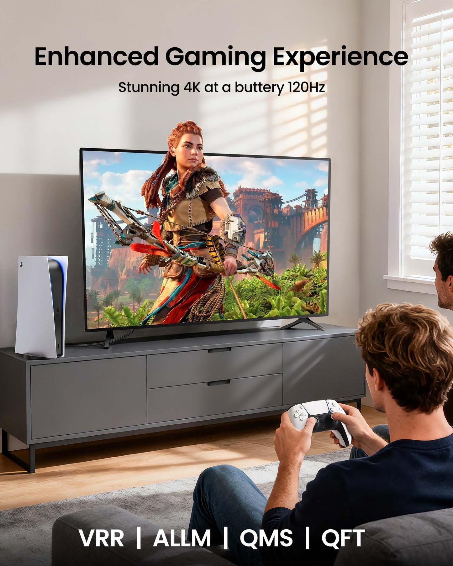 Silkland 8K HDMI ARC/eARC Cable 2.1 for Soundbar 6.6ft, 8K@60Hz 4K@120Hz High Speed HDMI Cord for Home Theater, 48Gbps, Dolby Atoms, DTS:X Compatible for Vizio Samsung Bose Sound bar, UHD TV, Blu-ray