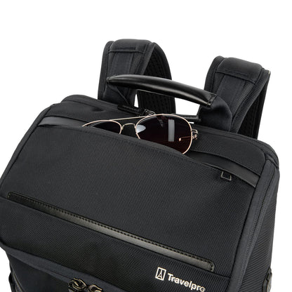 Travelpro Crew Executive Choice 3 Medium Top Load Backpack fits up to 15.6 Laptops and Tablets, USB A and C Ports, Men and Women, Jet Black