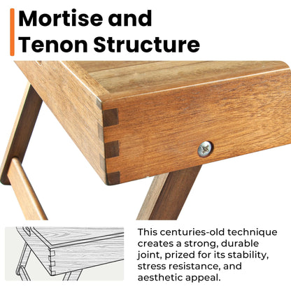 Taxenxar Extra Large Folding Bed Tray Table, 22’’ x 14’’ Acacia Wood Breakfast Tray, Food Serving Tray with Legs for Eating in Bed