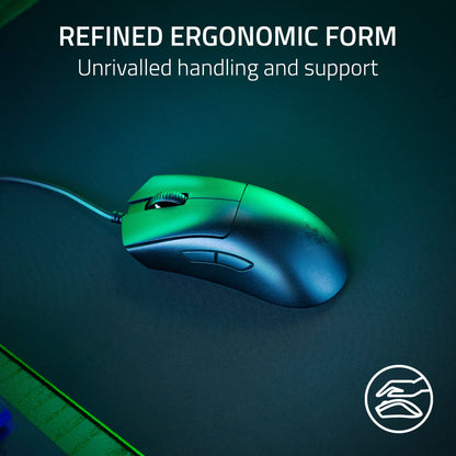 Razer DeathAdder V3 Wired Gaming Mouse: 59g Ultra Lightweight - Focus Pro 30K Optical Sensor - Fast Optical Switches Gen-3-8K Hz HyperPolling-6 Programmable Buttons -Ergonomic -Speedflex Cable- Black