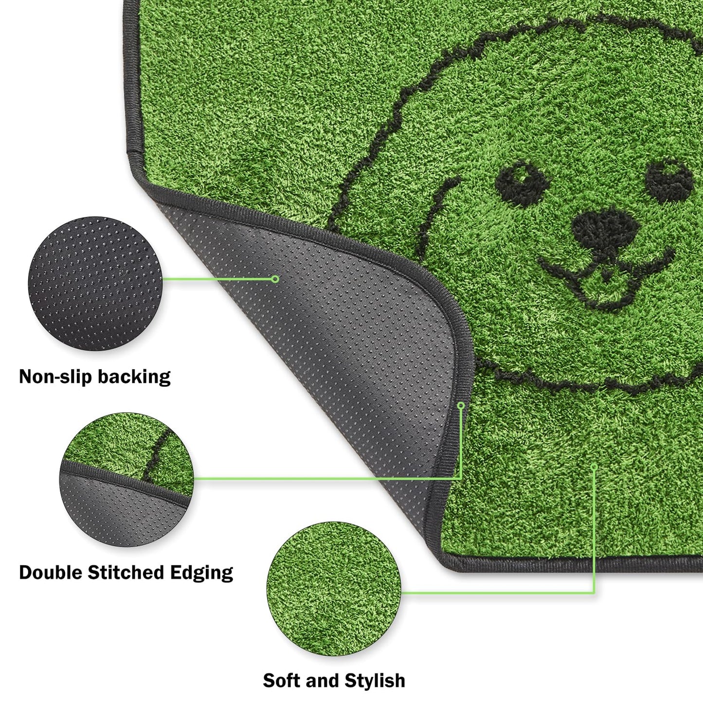 Qeils Reusable Puppy Pads, Washable Pee Pads for Dogs 2 Pack Durable Absorbent Leakproof Dog Training Pads for Home or Travel, Non-Slip Wee Wee Pads Potty Pads 18"x24"