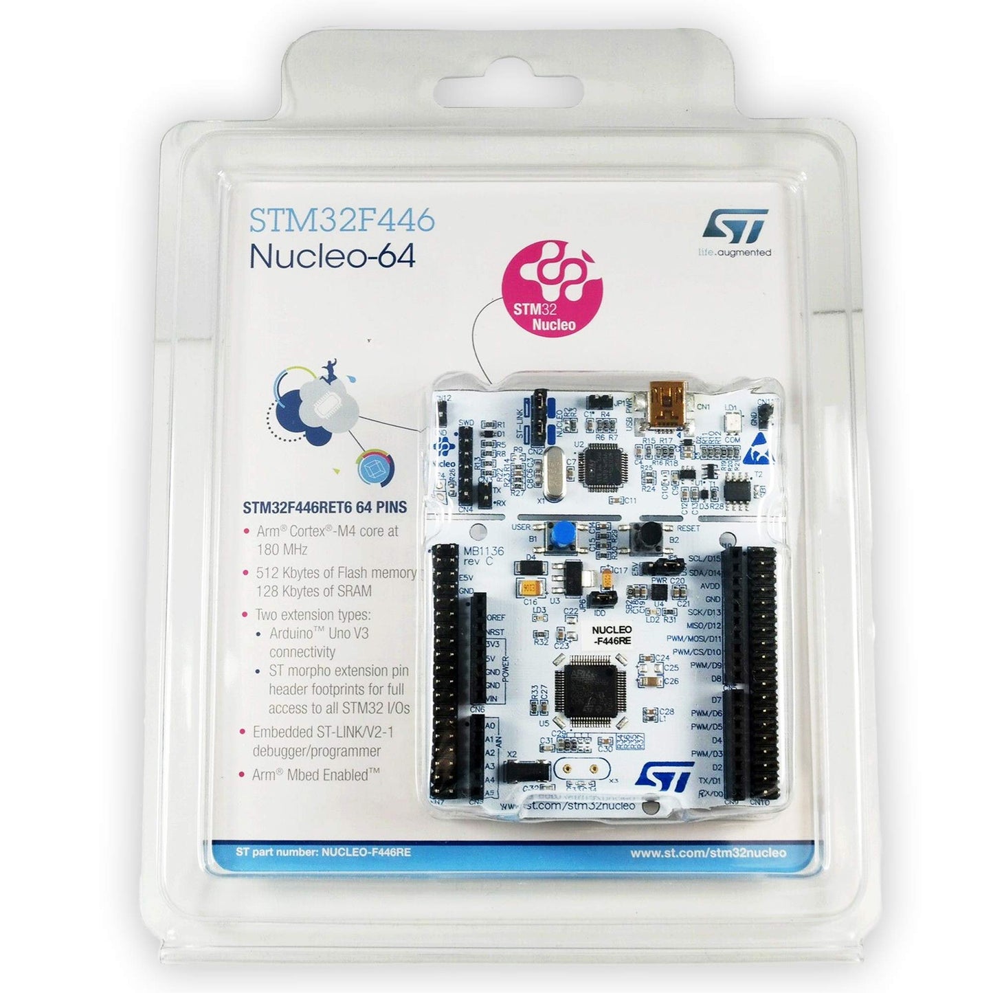 STMicroelectronics NUCLEO-F446RE STM32F446RET6 MCU STM32F4 NUCLEO Supports Arduino