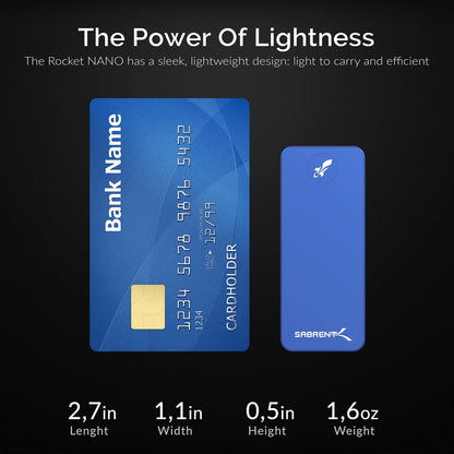 SABRENT 1TB Rocket Nano Externe Aluminium-SSD Bis zu 1000MB/s (Pink) (SB-1TB-NANO-PNK) 