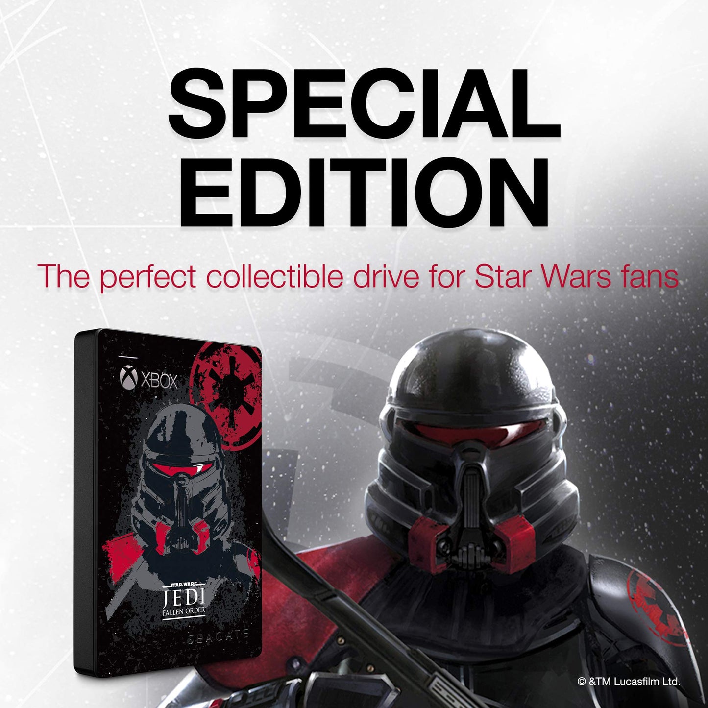 Seagate Game Drive für Xbox 2 TB externe Festplatte, tragbare HDD - USB 3.0 Star Wars Jedi: Fallen Order Special Edition, entwickelt für Xbox One, 1 Jahr Datenrettungsservice (Stea2000426)