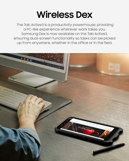 Samsung Galaxy Tab Active3 Enterprise Edition 8” Rugged Multi Purpose Tablet |64GB & WiFi & LTE (Unlocked) | Biometric Security (SM-T577UZKDN14), Black (Renewed)