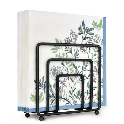 Serviettenhalter für den Tisch, moderner schwarzer Serviettenhalter aus Metall für Küchentische und Arbeitsplatten, Spender für Cocktailservietten aus Papier für den Innen- und Außenbereich von LAIHIFA