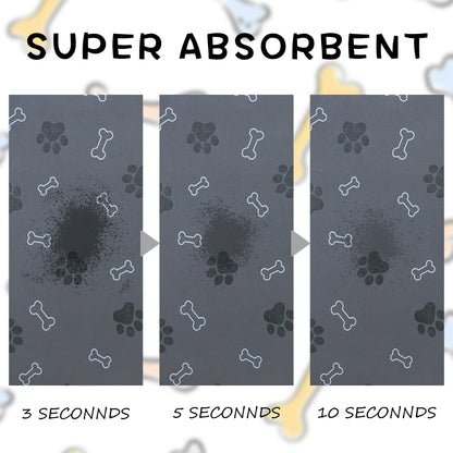 Futtermatte für Hunde und Katzen, rutschfest, schnelltrocknend und saugfähig, 46 x 30 cm, Dunkelgrau