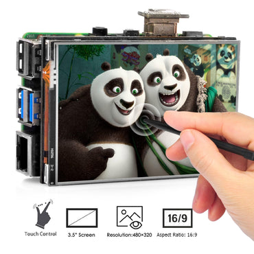 OSOYOO 3.5 inch HDMI LCD Touch Screen Monitor Display TFT 480 * 320 Pixel Resolution for Raspberry Pi 5 4 3 Model B B+ 2 with Stylus Pen