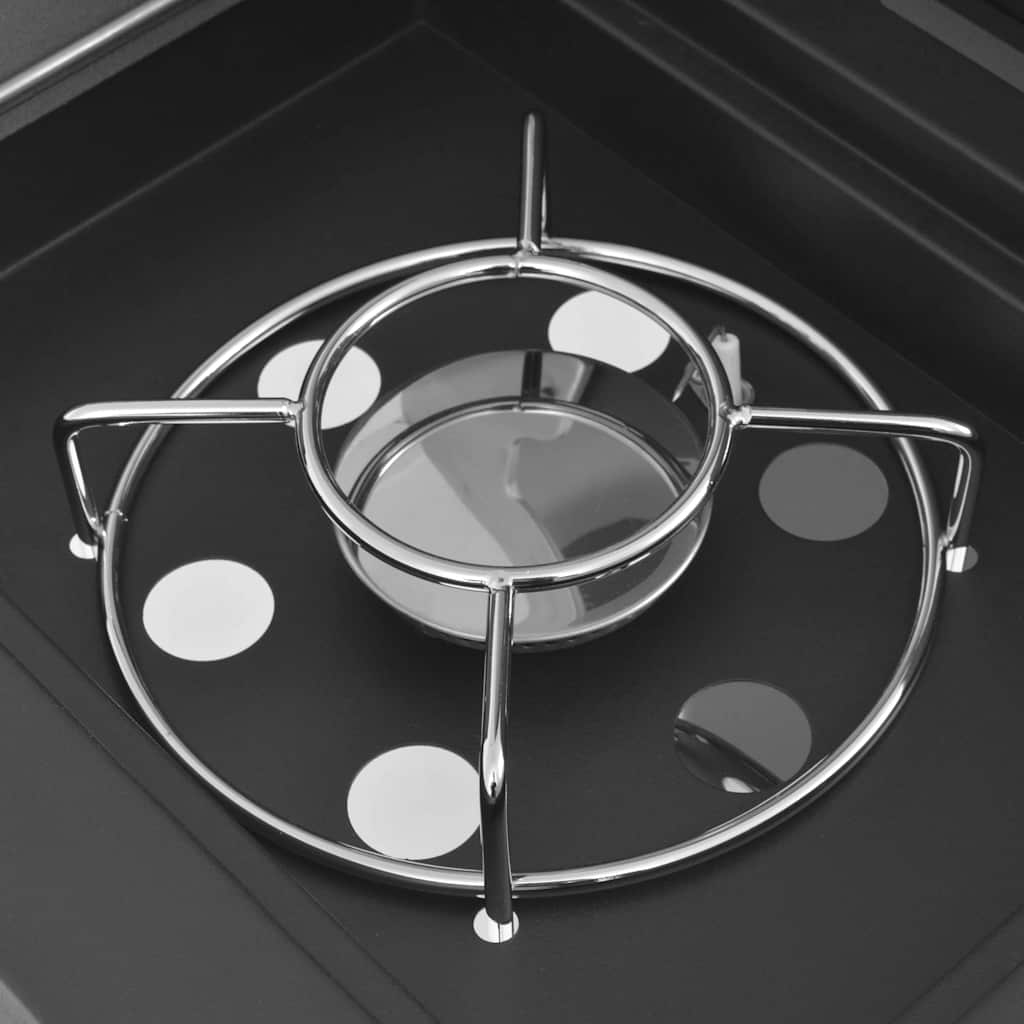 Gasgrill mit Brenner Mit Rad Silber Stahl mit Metallschlauch