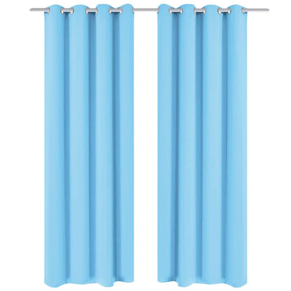 Verdunkelungsvorhang mit Metallösen 270 x 245 cm Türkis