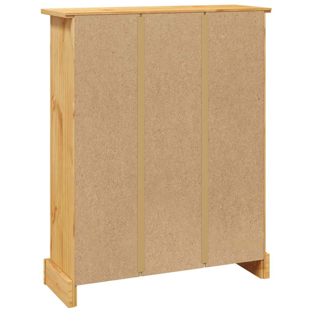Bücherschrank 3 Fächer Mexiko-Stil Kiefernholz 80x29x100 cm