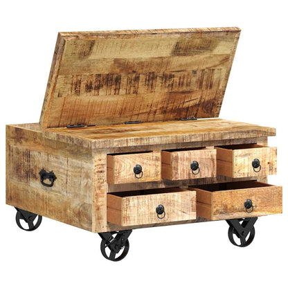 Couchtisch Raues Mangoholz 70x70x40 cm