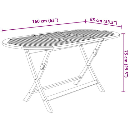 9-tlg. Garten-Essgruppe Klappbar Massivholz Akazie