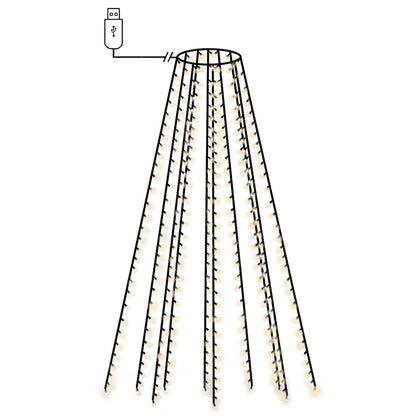 Weihnachtsbaum-Lichternetz mit 150 LEDs 150 cm